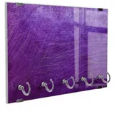 DEQORI Schlüsselbrett 'Violettes Kratzrelief', (1 St), Schlüsselhalter Schlüssel Haken Schlüsselboard modern Schlüsselleiste lila