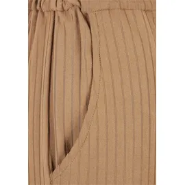 URBAN CLASSICS Ladies Rib Wid Leg Jumpsuit - Beige - S