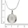 ZEEme Kette mit Anhänger Silber 925 rhodiniert mit echtem Mondstein 16 x 12mm Weiß