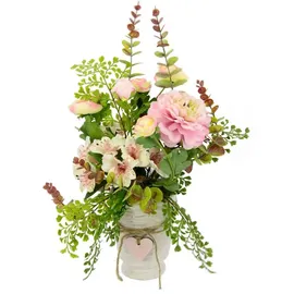I.GE.A. Kunstblume Arrangement Blüten/Ranunkel, I.GE.A., Höhe 44 cm, Topf aus Keramik rosa