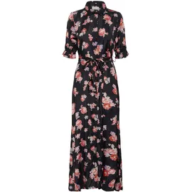 Kaffe Kleid Blusenkleid Blau/Orange/Schwarz 36