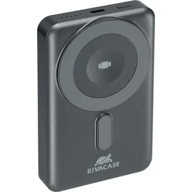 RivaCase® Rivacase VA2608, 10000 mAh, Lithium Polymer (LiPo), Kabelloses Aufladen, 3,7 V, 38,5 W, Schwarz, Grau