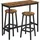 VASAGLE Bartisch-Set mit 2 Barhockern 0 x 0 cm Schwarz