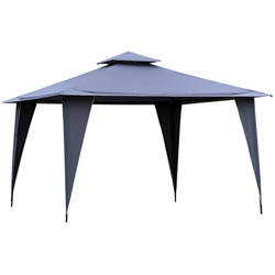 Outsunny Faltpavillon, BxHxT: 345 x 268 x 345 cm, Polyester - grau