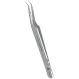 Staleks PRO Pinzette Gebogen Silberfarben