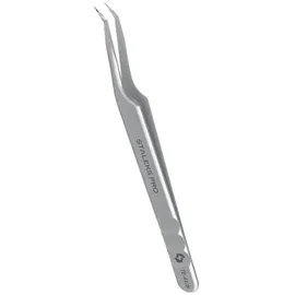 Staleks PRO Pinzette Gebogen Silberfarben