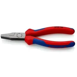 Knipex Flachzange Gesamt-L.160mm Kopf pol.schwarz atram.Mehrkomp.-Hülle