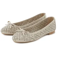LASCANA Ballerina Freizeitschuh, Slipper, Halbschuh mit kleinen Cut-Outs VEGAN,