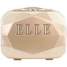 ELLE "Diamond", Gr. B/H/T: 33cm x 24cm x 17cm, beige (goldfarben), Kunstfaser, unifarben, Taschen Kosmetiktasche, aus ABS Material
