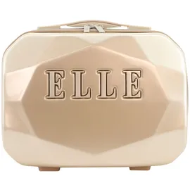 ELLE "Diamond", Gr. B/H/T: 33cm x 24cm x 17cm, beige (goldfarben), Kunstfaser, unifarben, Taschen Kosmetiktasche, aus ABS Material