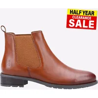 Hush Puppies Sammie Damen Leder Memory Foam Chelsea Stiefeletten Hellbraun