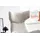 KAWOLA Ohrensessel LOTTE Cord 79 x 117 x 79 cm cremeweiß mit Hocker