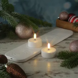 uYuni LED Maxi Teelichter 2 St. weiß