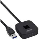InLine USB Fingerabdruckscanner mit Hub, Windows Hello kompatibel 1,5m schwarz