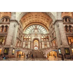 Fototapete PAPERMOON "Grand Central Station", bunt, B:5,00m L:2,80m, Vlies, Tapeten