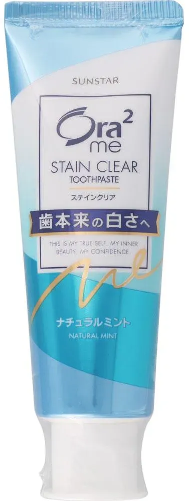 Sunstar Aura Two Me Stayin Clear Paste Natural Mint 130g (Quasi-drug) Whitening Toothpaste Apply an appropriate amount to your toothbrush and brush yo