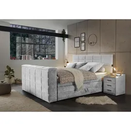 Stella Trading Boxspringbett 180 x 200 cm H2/Silber