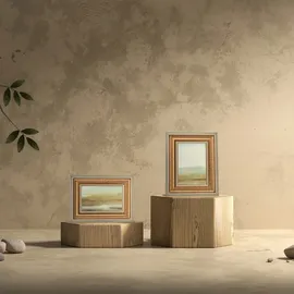 Relaxdays Bilderrahmen 2er Set, 13x18 cm, Hoch- & Querformat, Fotorahmen zum Aufhängen, Hinstellen, Passepartout, gold