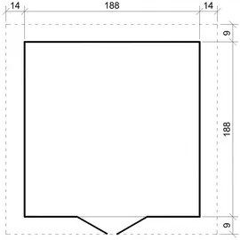 TIMBELA Gartenhaus 2 x 2,06 m Beige