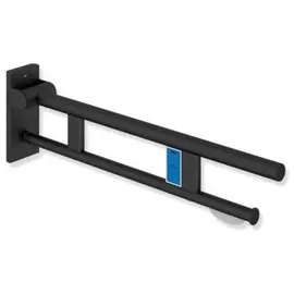 Hewi System 900 mobiler Stützklappgriff Wandstützgriff Ausladung 850 mm schwarz matt