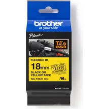 Brother TZe FX641 - Flexitape - Schwarz auf Gelb - Rolle (1,8 cm x 8 m) - 1 Rolle(n) - für P-Touch PT-1400, 1650, 18, 18