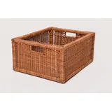 Attraktiver VIVANNO Regalkorb Schrankkorb Korb aus Rattan, 40cm, braun