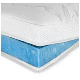AM Qualitätsmatratzen | Premium Plus Gelschaum-Topper | 80x200 cm hoch | Bezug aus Lyocell | Antirutschfunktion | Umlaufendes Klimaband | G...