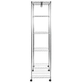 Haku-Möbel Manni Garderobenständer 123 x 45 x 181 cm silber