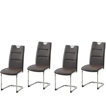 Hti-Living Schwingstuhl DannyC Kunstleder braun 4er Set