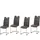 Hti-Living Schwingstuhl DannyC Kunstleder braun 4er Set