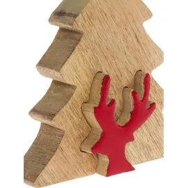 Myflair Dekobaum Holzwerkstoff B:14cm H:17cm T:3cm 1 Stück rot