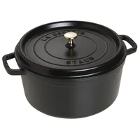 Staub Cocotte 30 cm rund schwarz