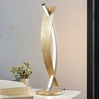 LUCANDE LED-Tischleuchte Marija, Tischleuchte Gold/Silver