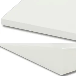 Bisley Tischplatte 180x80 cm in weiß, Schreibtischplatte aus Holz, Holzplatte, Spanplatte kratzfest beschichtet mit ABS-Kante für DIY Homeoffice