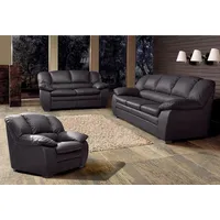 COTTA Polstergarnitur Casino, Sofa Set, 3-2-1 Sitzer, Wohnzimmer Garnitur, (Set, 3-tlg), Sessel, 2-Sitzer, 2,5-Sitzer, hohe Rückenlehne braun