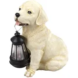 GLOBO LED Solarleuchte Hund 23,5 x 25 cm
