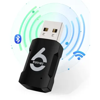 WLAN Stick für PC Bluetooth Adapter, RENGOGA AX900Mbps USB WLAN Adapter 5,8Ghz/2,4Ghz WiFi 6 Bluetooth Dongle, Free Drive 5.3 Bluetooth Stick für PC, USB WiFi Stick für PC/Desktop/Laptop Win 10/11