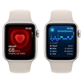 Apple Watch SE 2023 GPS 40 mm Aluminiumgehäuse polarstern, Sportarmband polarstern S/M