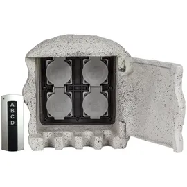 Heitronic Energieverteiler PIEDRA 4-fach Grau