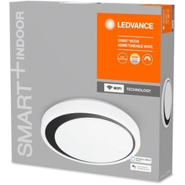 LEDVANCE Smart+ WiFi Deckenleuchte Orbis Moon Weiß-Schwarz Ø 48 cm Tunable White