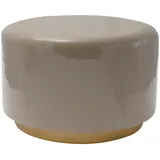 Kayoom Beistelltisch Grau, Gold, Metall Uni rund Sockel 51.5x43x51.5 cm Wohnzimmer, Wohnzimmertische, Beistelltische, Beistelltische Metall