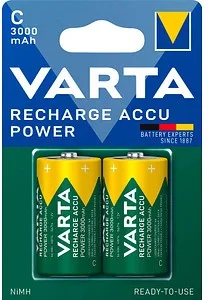 2 VARTA Akkus RECHARGE ACCU Power Baby C 3.000 mAh