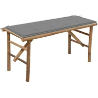 VidaXL Klappbare Gartenbank mit Auflage 118 cm Bambus