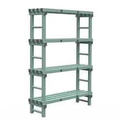 Gastro-Inox Rea Euro-Regal mit 4 Böden aus Kunststoff 1200x400x1750mm