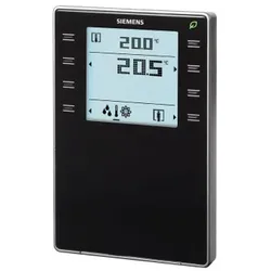 Siemens S55624H127 Raumbediengerät mit KNX, Fühler für Temperatur, Feuchtigkeit, CO2, segmentiertem Display mit Hintergrundbeleuchtung, Touchkeys,