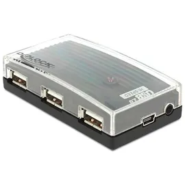 DeLock 4 Port USB 2.0-Hub Schwarz
