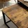 Relaxdays Beistelltisch Braun Schwarz Metall 75 x 42 cm