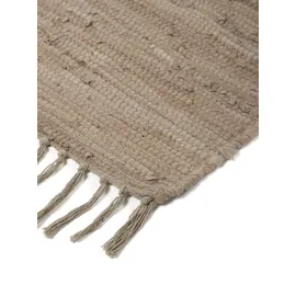 carpetfine Kelim Chindi uni Wendeteppich 60 x 180 cm Grau
