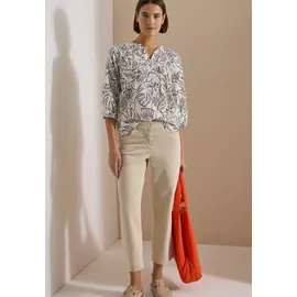 Cecil Druckbluse Blätterprint Weiß 40