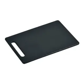 KESPER Tranchierbrett mit integriertem Griff, Schwarzes Schneidebrett, 37 x 25 cm